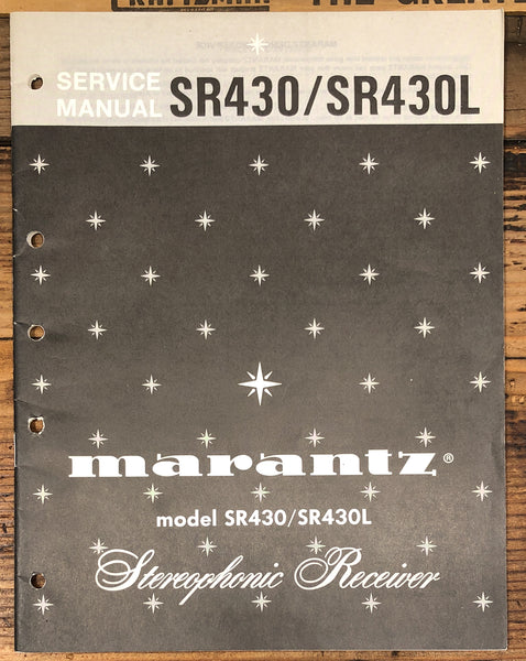 Marantz SR430 SR430L Receiver Service Manual *Original*