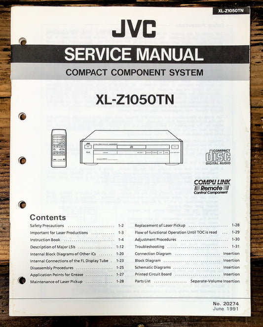 JVC XL-Z1050 CD System Service Manual *Original*
