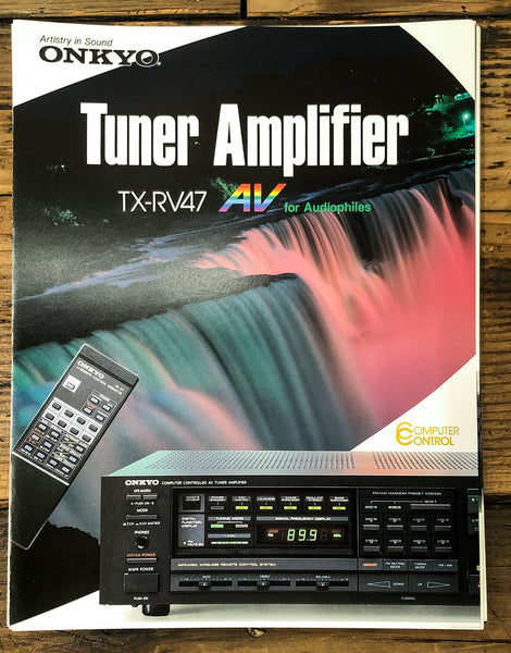 Onkyo TX-RV47 Receiver 3 pg Dealer Brochure  *Original*