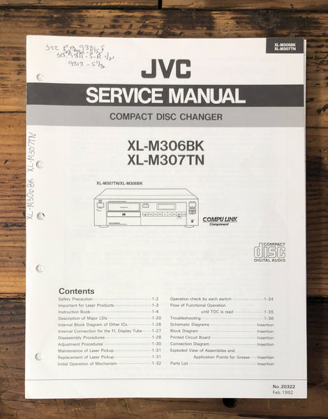 JVC XL-M306 XL-M307 BK TN CD Player  Service Manual *Original*