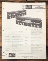 Altec Model 1592A Mixer  Owners & Schematic Manual *ORIGINAL*