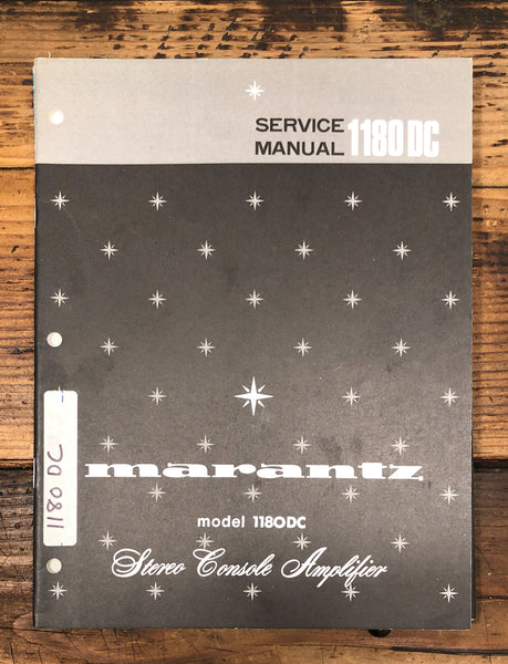 Marantz Model 1180DC Amplifier Service Manual *Original*