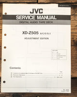 JVC XD-Z505 DAT Deck Adjustment Manual *Original*