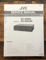 JVC RX-450 BK LBK Receiver Owner & Service Manual  *Original*