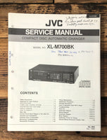 JVC XL-M700 BK CD Player  Service Manual *Original*