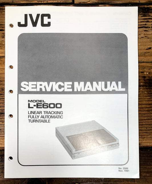 JVC L-E600 Record Player / Turntable Service Manual *Original*