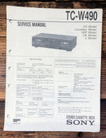 Sony TC-W455 Cassette Service Manual *Original*