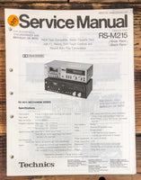 Technics RS-M215 Cassette  Service Manual *Original*