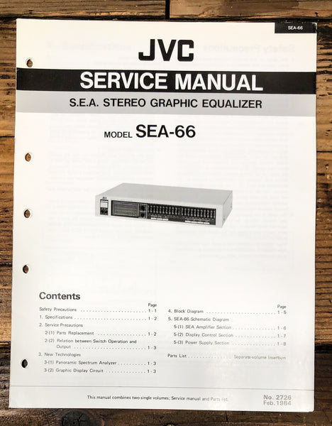 JVC SEA-66 Graphic Equalizer  Service Manual *Original*