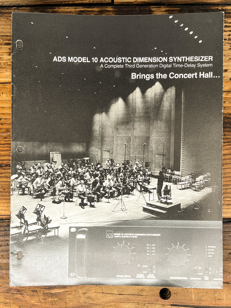 ADS Model 10 Acoustic Synthesizer 7pg Dealer Brochure  *Original* #2