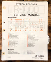 Yamaha R-1000 Receiver  Service Manual *Original*