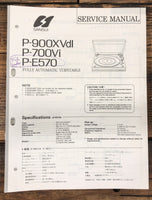 Sansui P-E570 P-700Vi P-900 XVDI Turntable  Service Manual *Original*