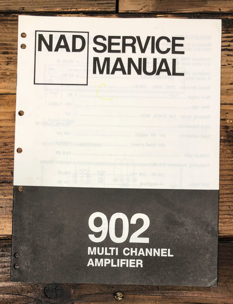 NAD Model 1020 Preamp / Preamplifier Service Manual *Original*