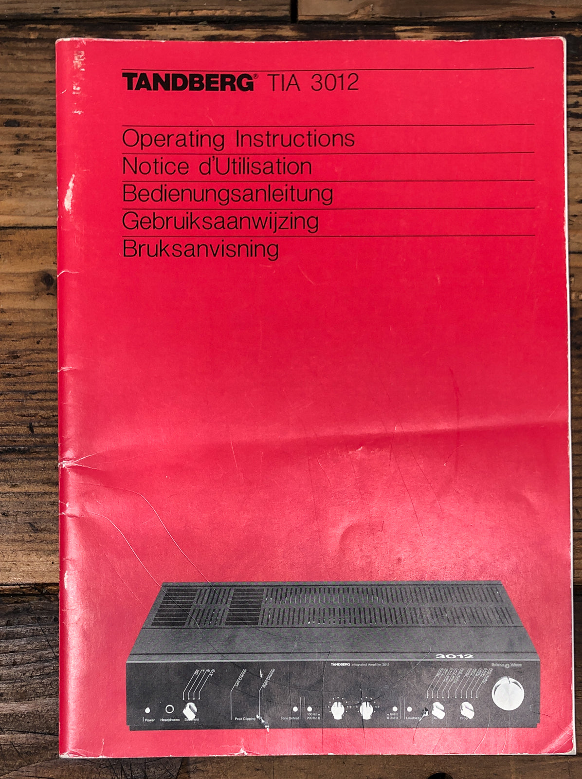Tandberg Model TIA 3012 Amplifier Owners / User Manual *Original*