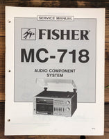 Fisher MC-718 Stereo  Service Manual *Original*