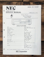 NEC CD-730 CD Player  Service Manual *Original*