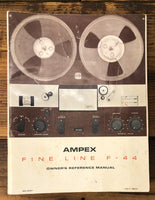 Ampex Fine Line F-44 Reel to Reel  Owner / User Manual *Original*