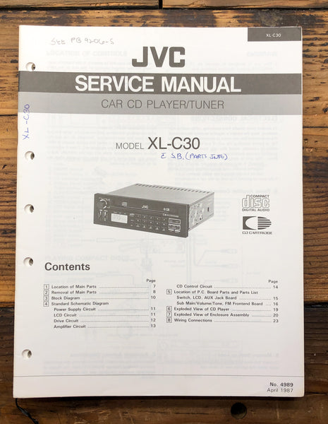 JVC XL-C30 Car Stereo  Service Manual *Original* #3