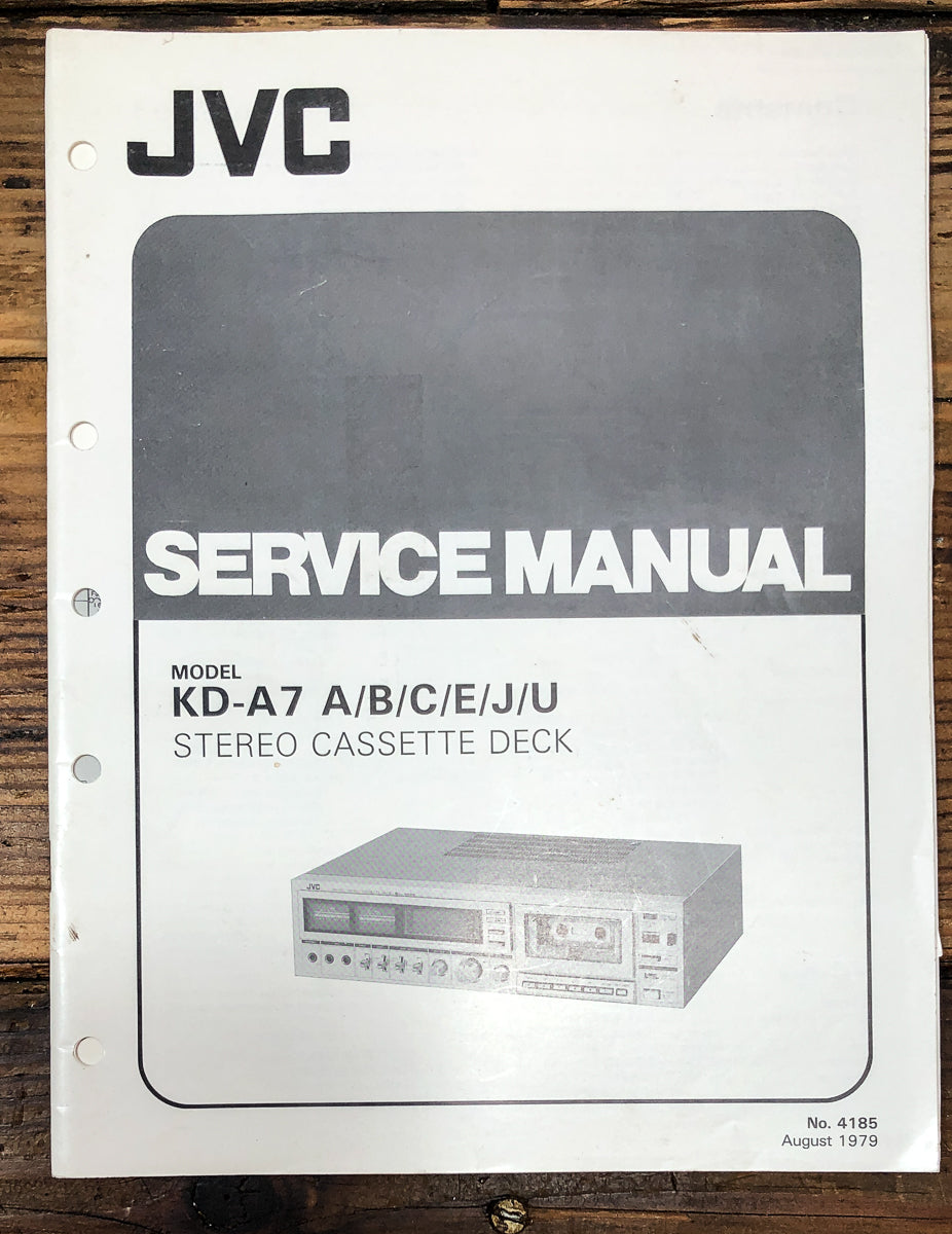 JVC KD-A7 Cassette Service Manual *Original*