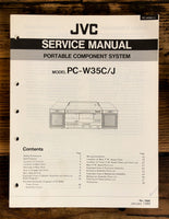 JVC PC-W35 Stereo / Boombox  Service Manual *Original*