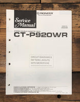 Pioneer CT-P920WR Cassette  Service Manual *Original*
