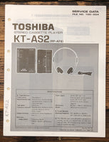 Toshiba KT-AS2 Cassette Player  Service Manual *Original*