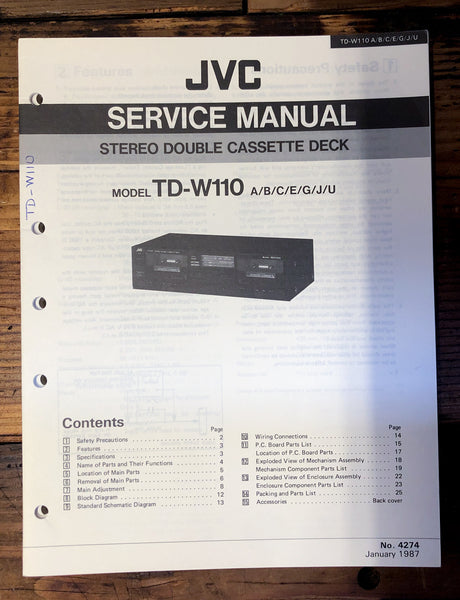 JVC TD-W110   Service Manual *Original*