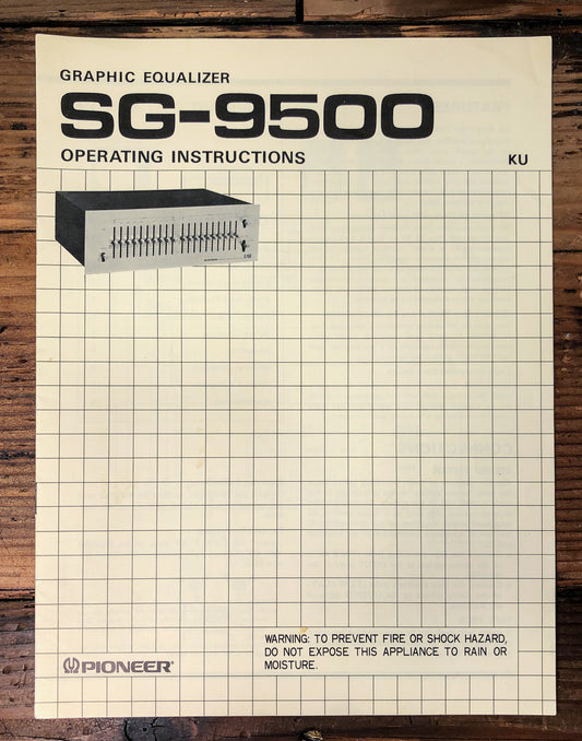 Pioneer SG-9500 Graphic Equalizer Owners / User Manual *Original*