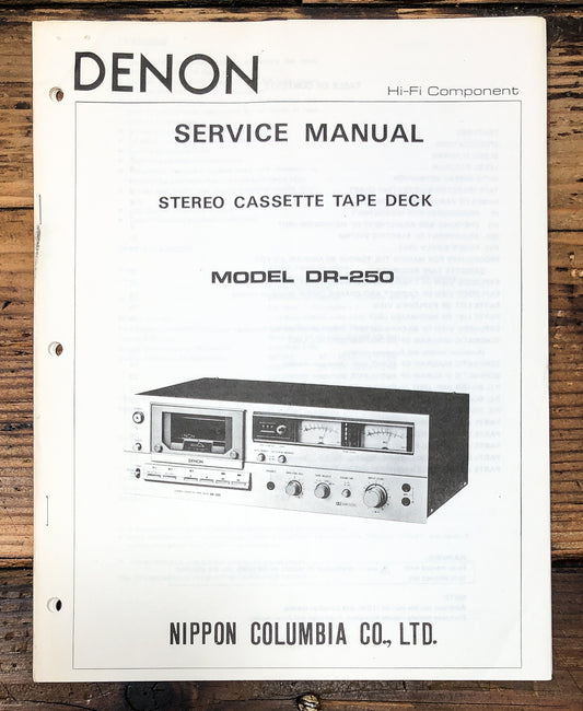 Denon DR-250 Cassette Service Manual *Original*