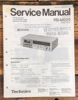 Technics RS-M225 Cassette  Service Manual *Original*