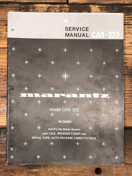 Marantz CAR-322 Car Radio  Service Manual *Original*