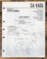 Sony SA-VA55 Speaker Supp. Service Manual *Original*