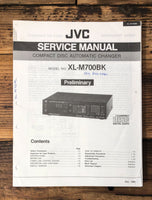 JVC XL-M700 BK CD Player Preliminary Service Manual *Original*