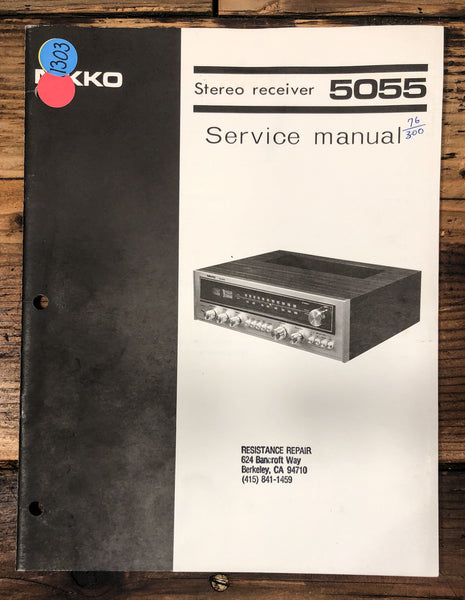 Nikko Model 5055 Receiver Service Manual *Original*
