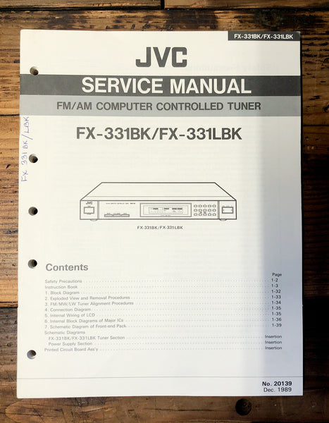 JVC FX-331 -331BK -331LBK Tuner  Service Manual *Original*