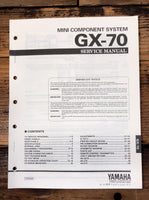 Yamaha GX-70 Radio / Stereo  Service Manual *Original*