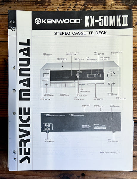 Kenwood KX-50 MKII Cassette  Service Manual *Original*