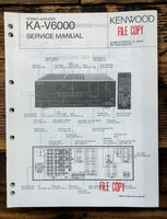 Kenwood KA-V6000 Amplifier  Service Manual *Original*