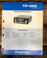 Pioneer TP-252 8 Track Service Manual *Original*