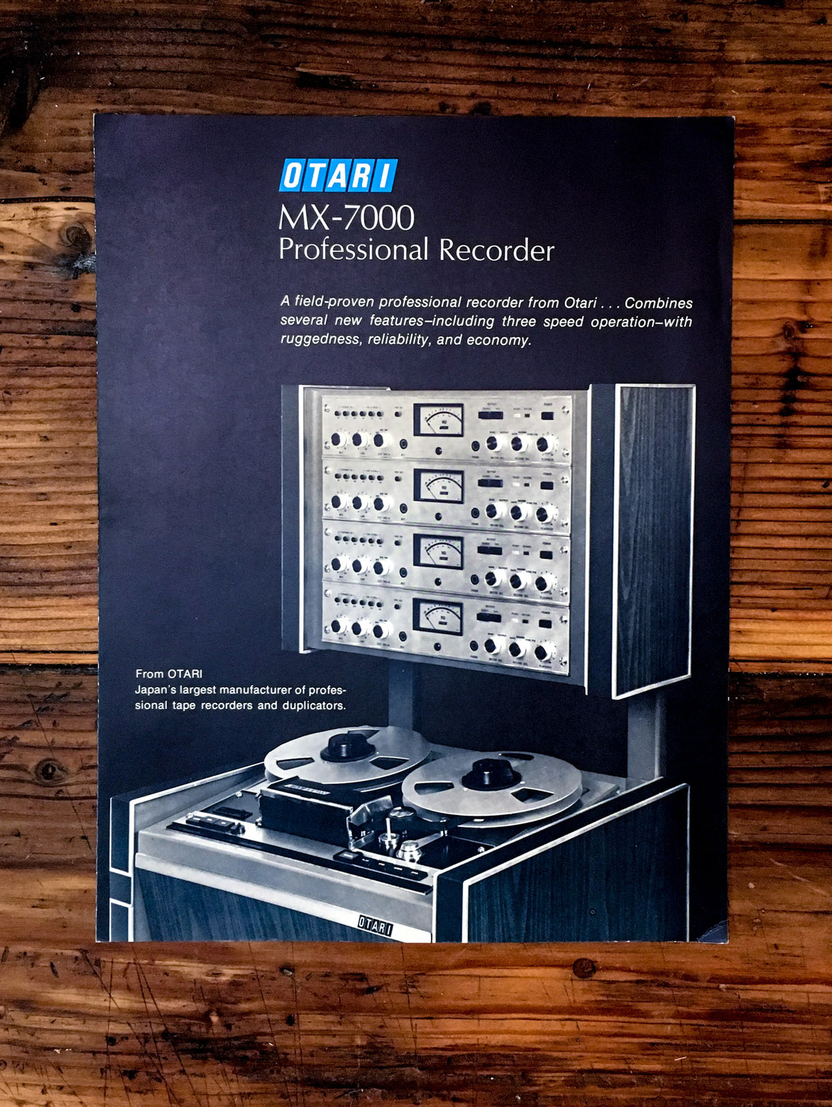 Otari MX-7000 Recorder 2 pg Dealer Brochure *Original*