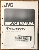 JVC KD-A22 Cassette  Service Manual *Original*