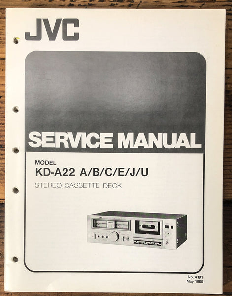 JVC KD-A22 Cassette  Service Manual *Original*
