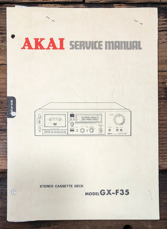 Akai GX-F35 Cassette Service Manual *Original*