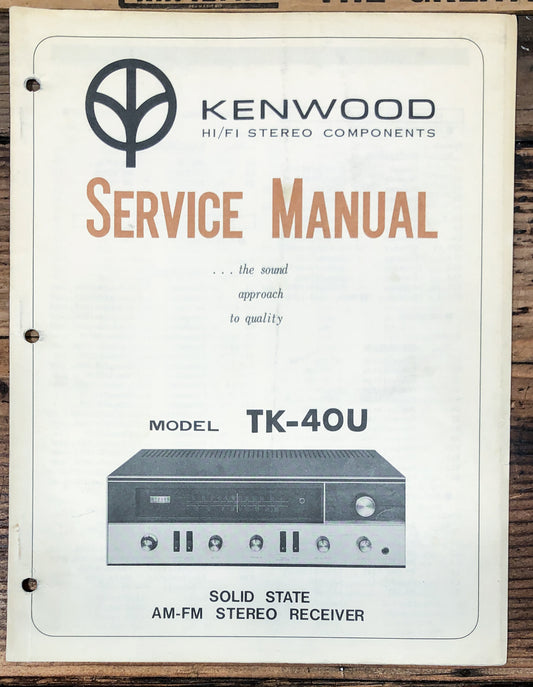 Kenwood TK-40U Receiver  Service Manual *Original*