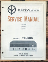 Kenwood TK-40U Receiver  Service Manual *Original*