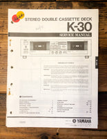 Yamaha K-30 Cassette  Service Manual *Original*