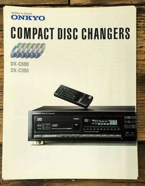 Onkyo DX-C500 DX-C300 CD Player 3 pg Dealer Brochure  *Original*