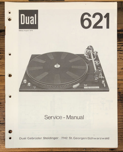Dual Model 621 Record Player / Turntable Service Manual *Original*