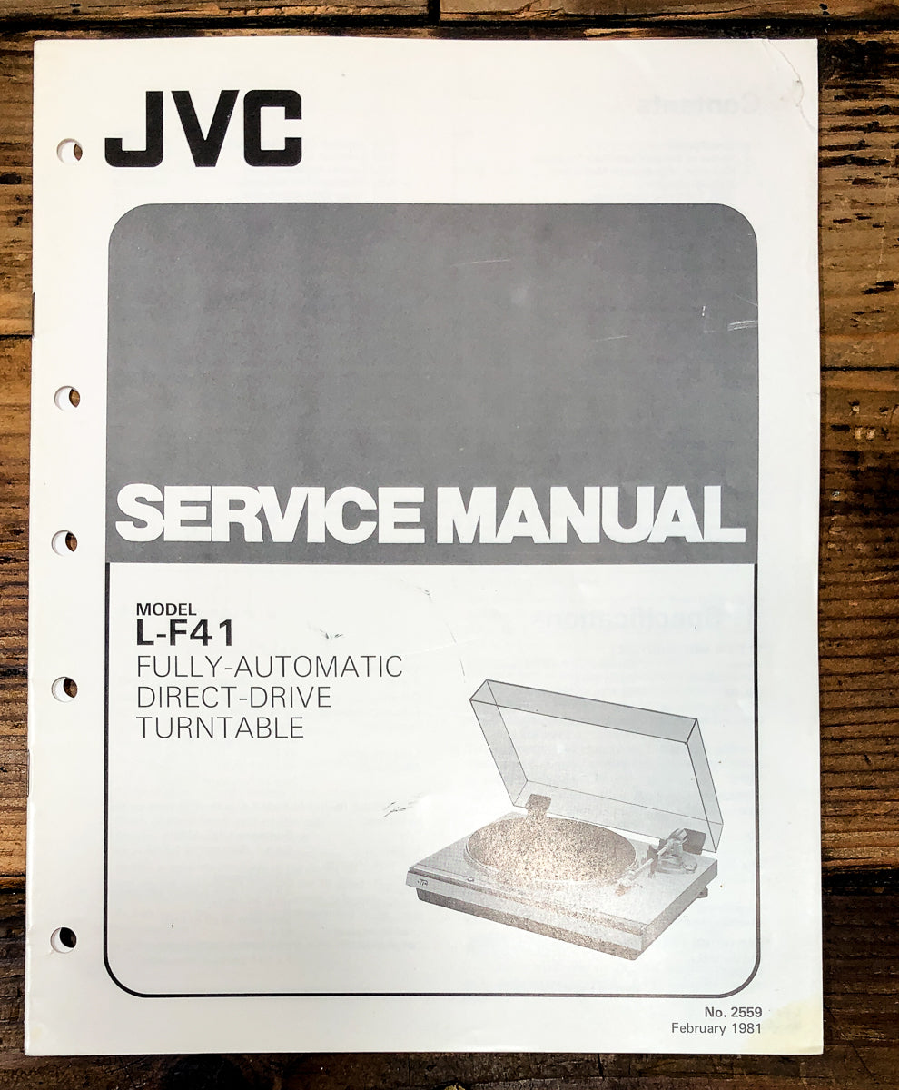 JVC L-F41 Record Player / Turntable Service Manual *Original*