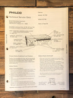 Philco Model M1756 Radio / Stereo  Service Manual *Original*